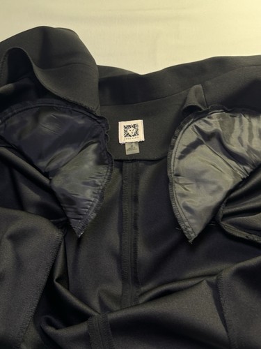 Chaqueta Blazer Anne Klein Mujer Frente Abierto Talla Mediana Negra Negocios Carrera - Imagen 5 de 8