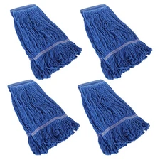 4pcs Commercial String Mop Head Loopend Mop Head Replacement Heavy Duty Mop Head