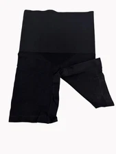 Nautica Intimates Womens M Black High Waist Shapewear Shorts Seamless