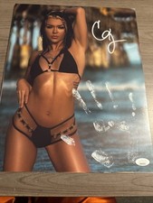 Cora Jade Signed 11x14 Handprint Jsa Witnessed Wwe Nxt 