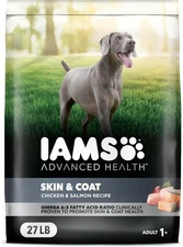 IAMS Advanced Health Skin & Coat Adult 27 Pound (Pack of 1), Chicken & Salmon 