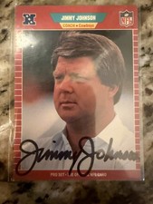 Jimmy Johnson 1989 Pro Set Signed RC Rookie Card #98