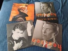 LOT 4 DAVID BOWIE 2 VINYLS 1 CD 1 POSTER LOW HEROES HEATHEN 33 TRACK 1977 & 2002