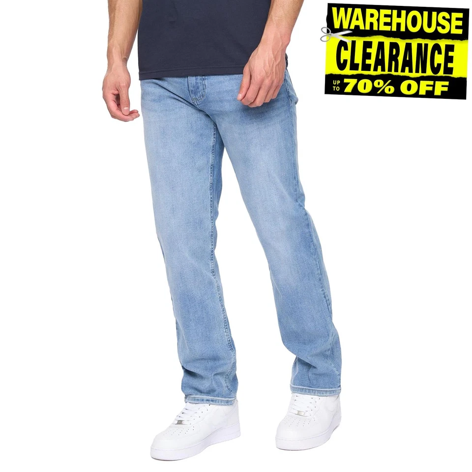 Henleys Breeze Mens Casual Fashion Straight Fit Jeans Blue