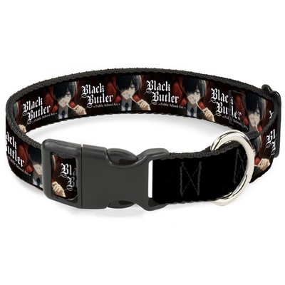 Crunchyroll Pet Collar, Dog Collar Plastic Buckle, Black Butler Ciel (US IMPORT)
