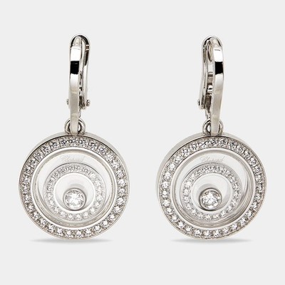 Chopard Happy Spirit Diamonds 18k White Gold Earrings