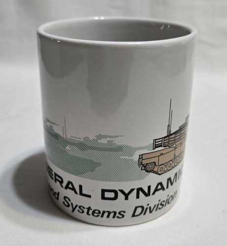 Rare! Ceramic Coffee Mug General Dynamics Land Systems Division Abrams Tank - Picture 3 of 7