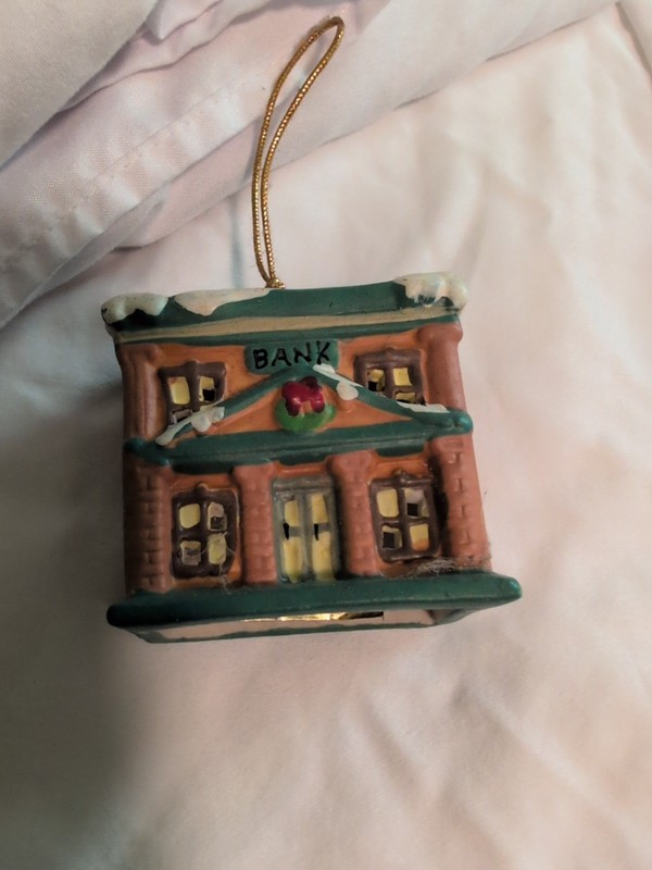 Badcock Furniture Bank Christmas Ornament Bell 2005 Promotional Collectible