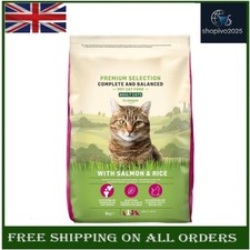 Complete Dry Cat Food with Salmon & Rice for Adult Cats, 3 kg (Pack of 1) 6.00 per kilo