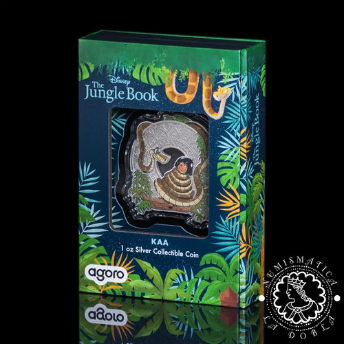 2025 - 1 Oz Silver PROOF - DISNEY - The Jungle Book - KAA - Niue - Agoro - Picture 4 of 5