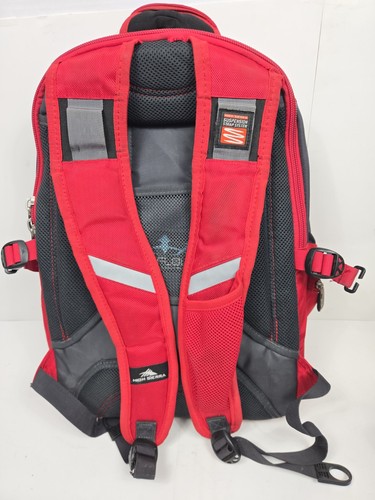 High Sierra Elite Backpack Airflow Cooled Back Suspension Strap Red Black - Picture 5 of 13
