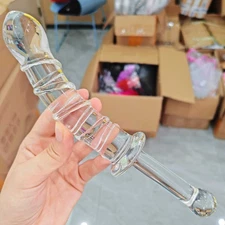 Crystal-Glass-Dildo-Anal-Sex-Butt-Plug-Toys-G Spot-Massager-Women Men-Masager US