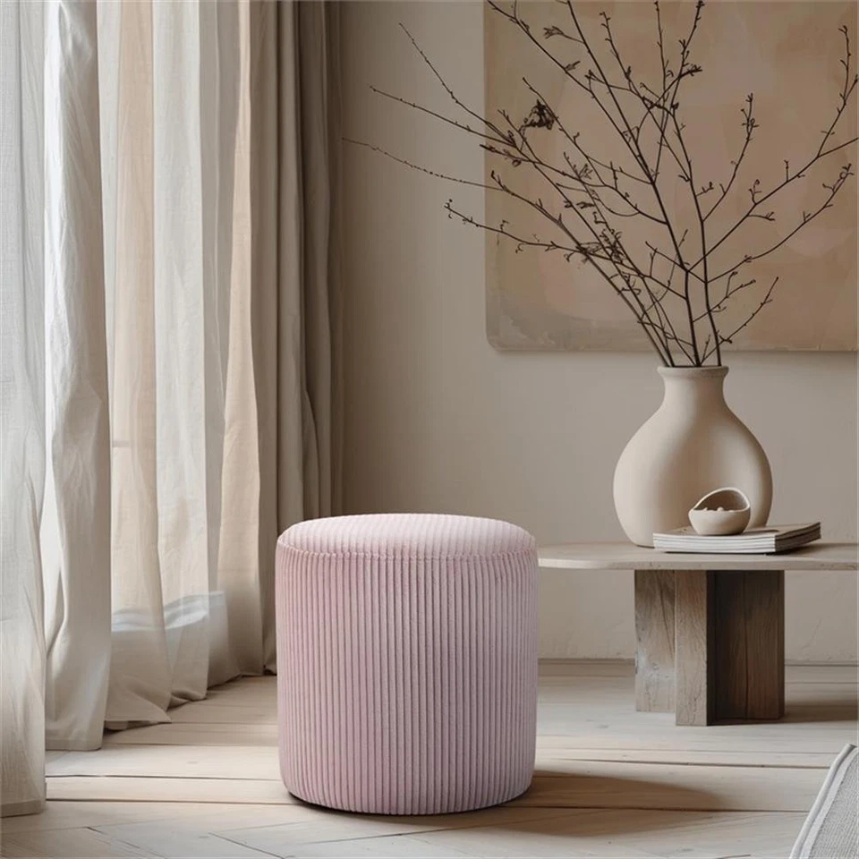 Meridian Furniture Roy Pink Ottoman/Stool - Image 2 of 4