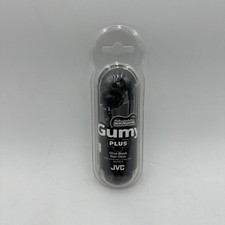 JVC New Stereo Headphones Gumy Plus Color Olive Black HA-FX7-B Corded
