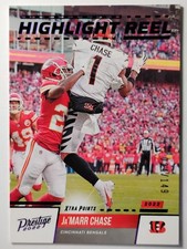 2022 Panini Prestige Football Highlight Reel JaMarr Chase Bengals PURPLE /149