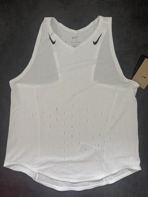 Nike Dri-FIT ADV AeroSwift Running Singlet weiß M Pro Race Top Lauftop