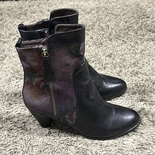 LArtiste Moonlight Boots 39 Womens 8.5 Leather Floral Comfort Heel Spring Step - Picture 2 of 12
