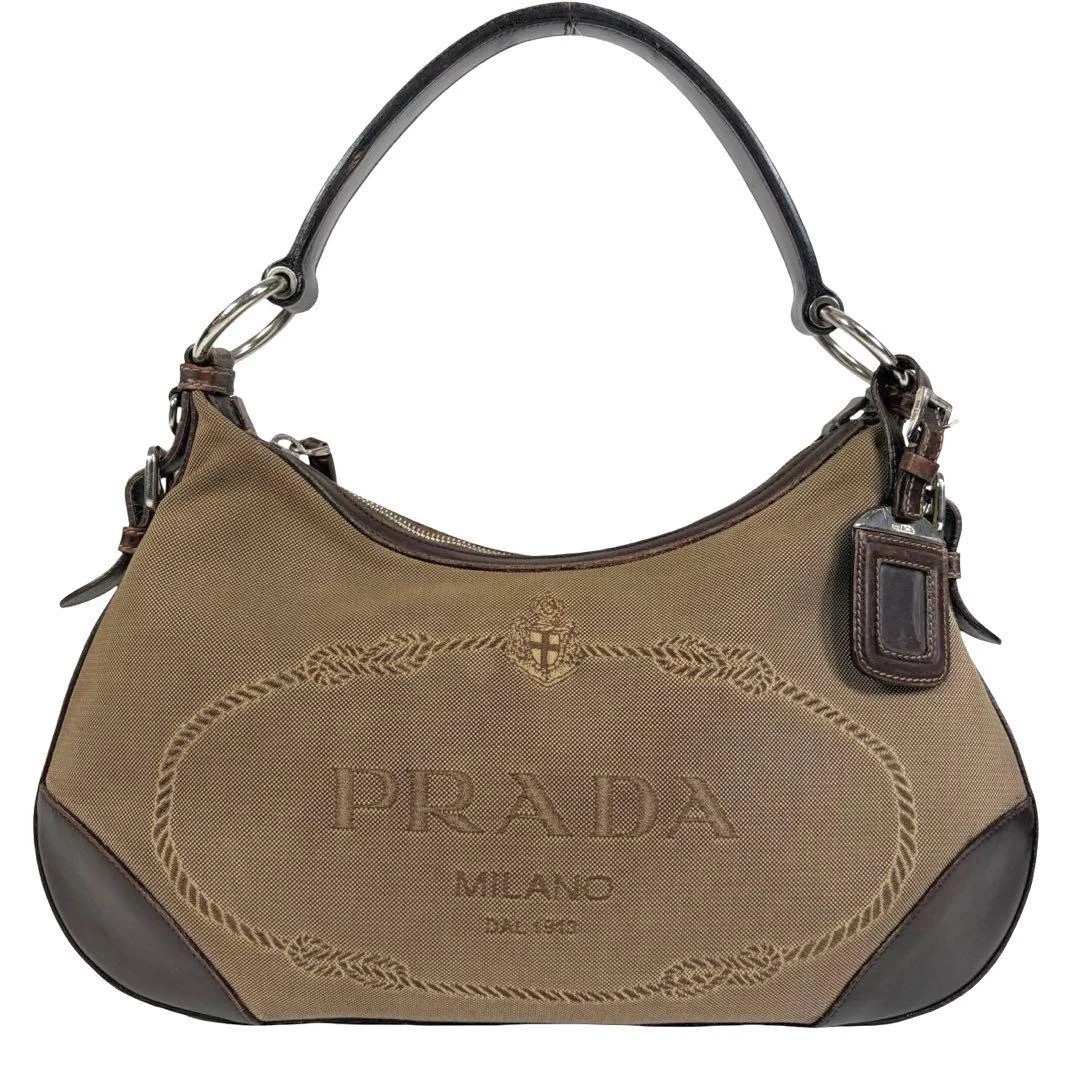 PRADA Women's Canvas Exterior Shoulder Bag Bags & Handbags for