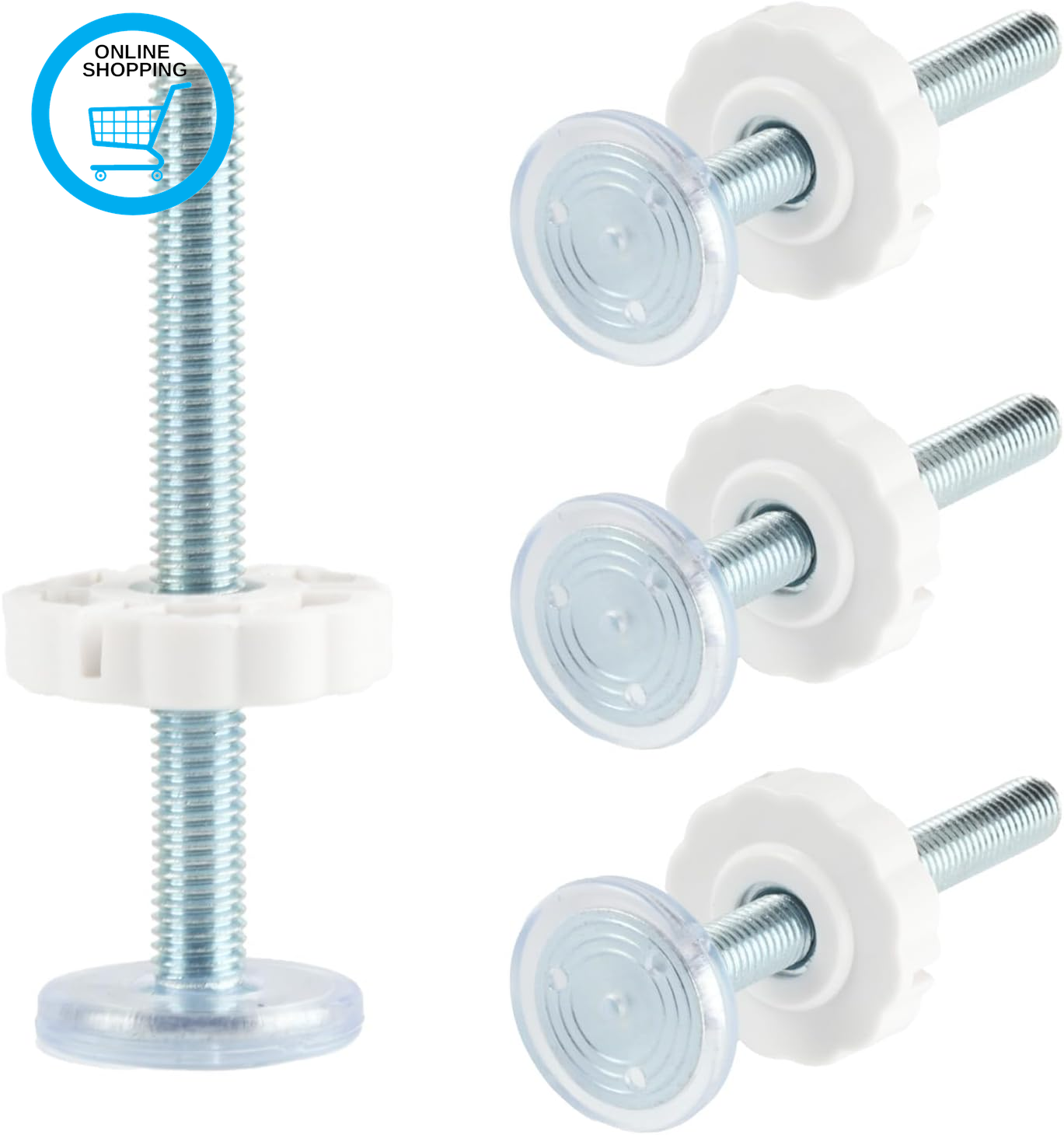 Stair Gate Pressure Fit Spares Set, M10 Pressure Mounted Baby Gate Spindle Rods,