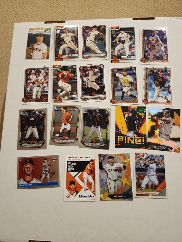 San Francisco Giants Team Lot-61 Different Cards Including Rookies Inserts...