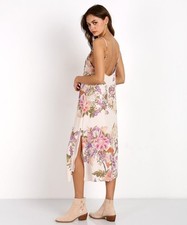 🦋Spell And The Gypsy Blue Skies M Strappy Cream Midi Dress Fully Lined