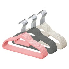 10pcs Flocking Hangers Clothes Heavy Duty Non Slip Hangers