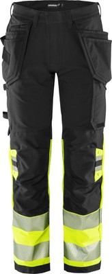 FRISTADS 134187-196 High Vis Green Handwerker Stretchhose Kl. 1 2643 GSTP  Gr.D1