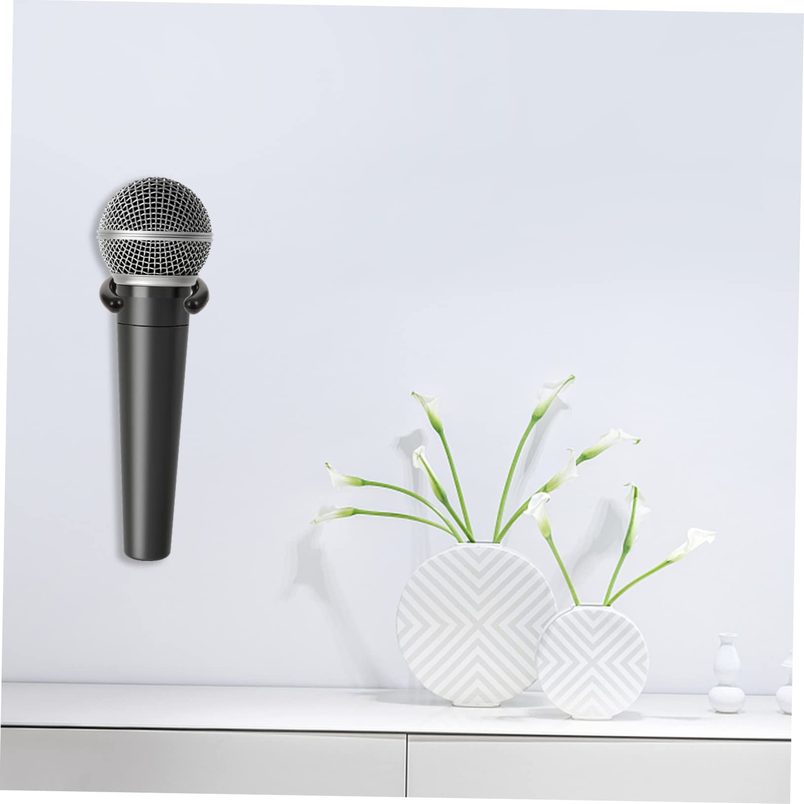 4pcs Microphone Holder Wall Mount Hanger Hook for Ktv Home Office Durable Mic...