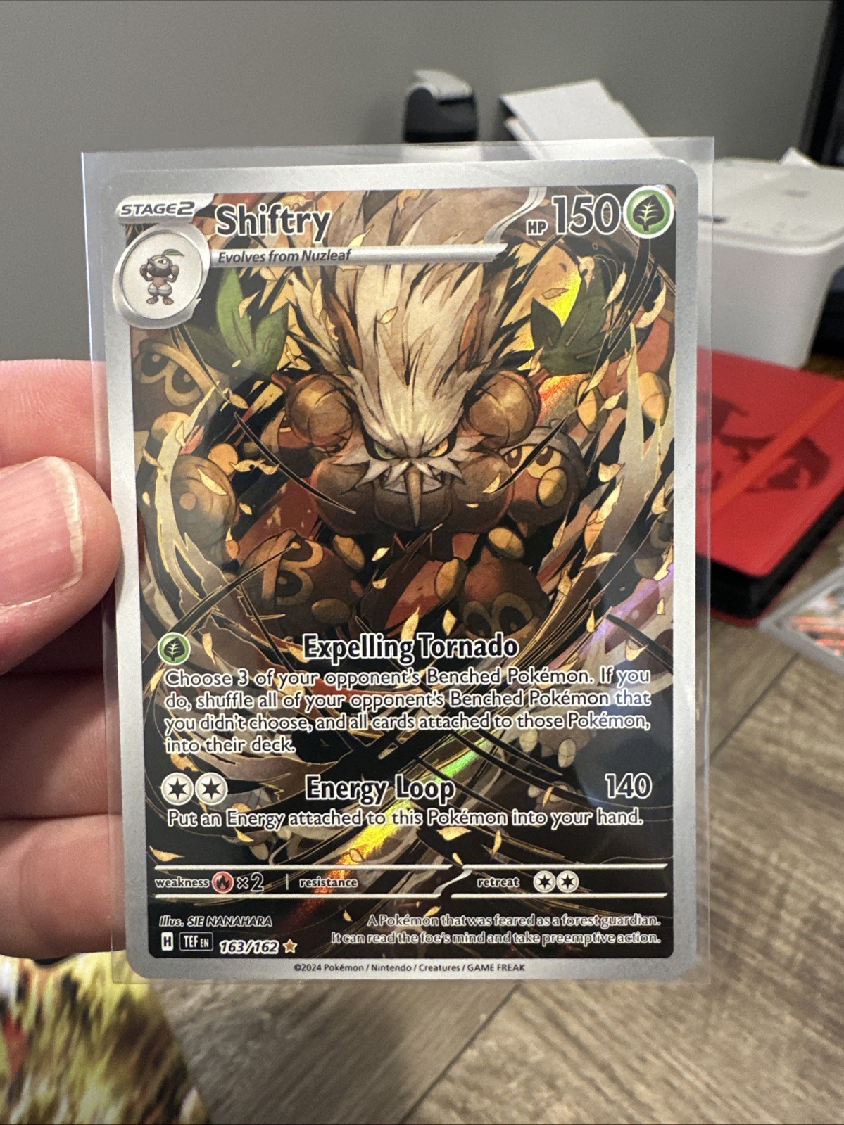 Pokémon TCG Shiftry 163/162 Illustration Rare, Temporal Forces Near Mint