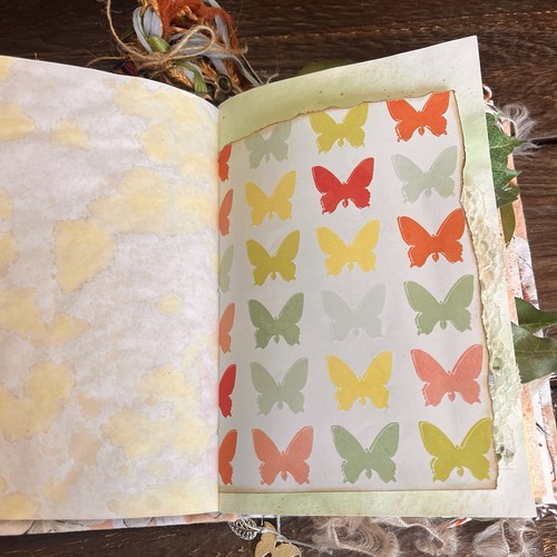 Nature Junk Journal Softcover Grungy Floral Leaves Woodland Forest Journal - Picture 11 of 24