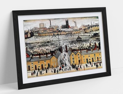 BRITAIN AT PLAY, L.S. LOWRY - WOHNDEKO GERAHMTER WANDKUNST PAPIERDRUCK POSTER