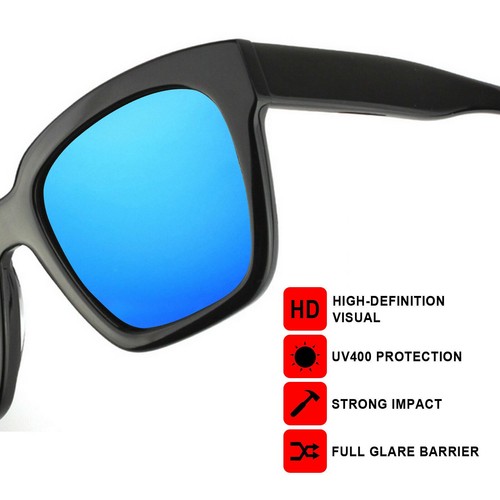 Himmelblau verspiegelte Ersatzgläser für Oakley Flak Jacket - POLARISIERT - Bild 2 von 4