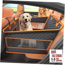 Dog Car Seat for Dogs, Back Seat Extender for Dogs, Foldable Pet Large Black