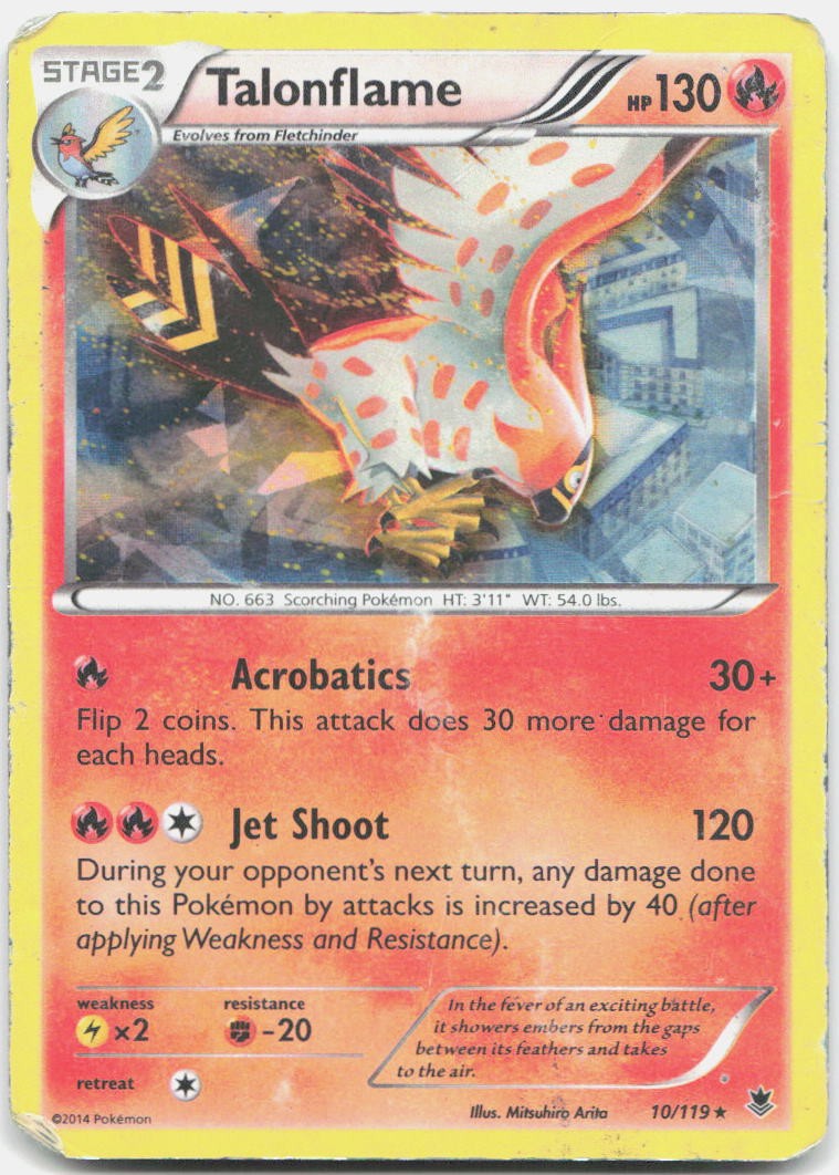 Talonflame 10/119 Rare Phantom Forces Pokemon DMG
