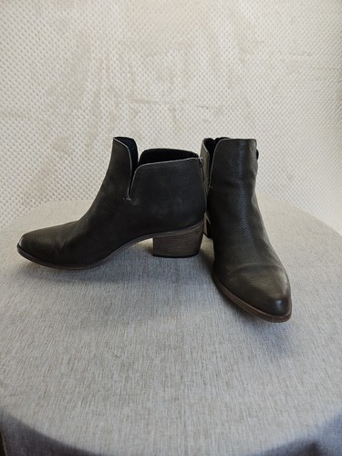 LD Tuttle Womens Ankle Boots Olive Green Pebble Leather Sz 10 2" Block Pre-Loved - Picture 3 of 14