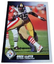1991 Score Football #491 Greg Lloyd Pittsburgh Steelers Card (F5