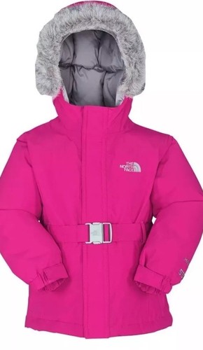 The North Face Greenland Pink Down Belted Hooded Parka Jacket 550 Y2K Ski Sz18