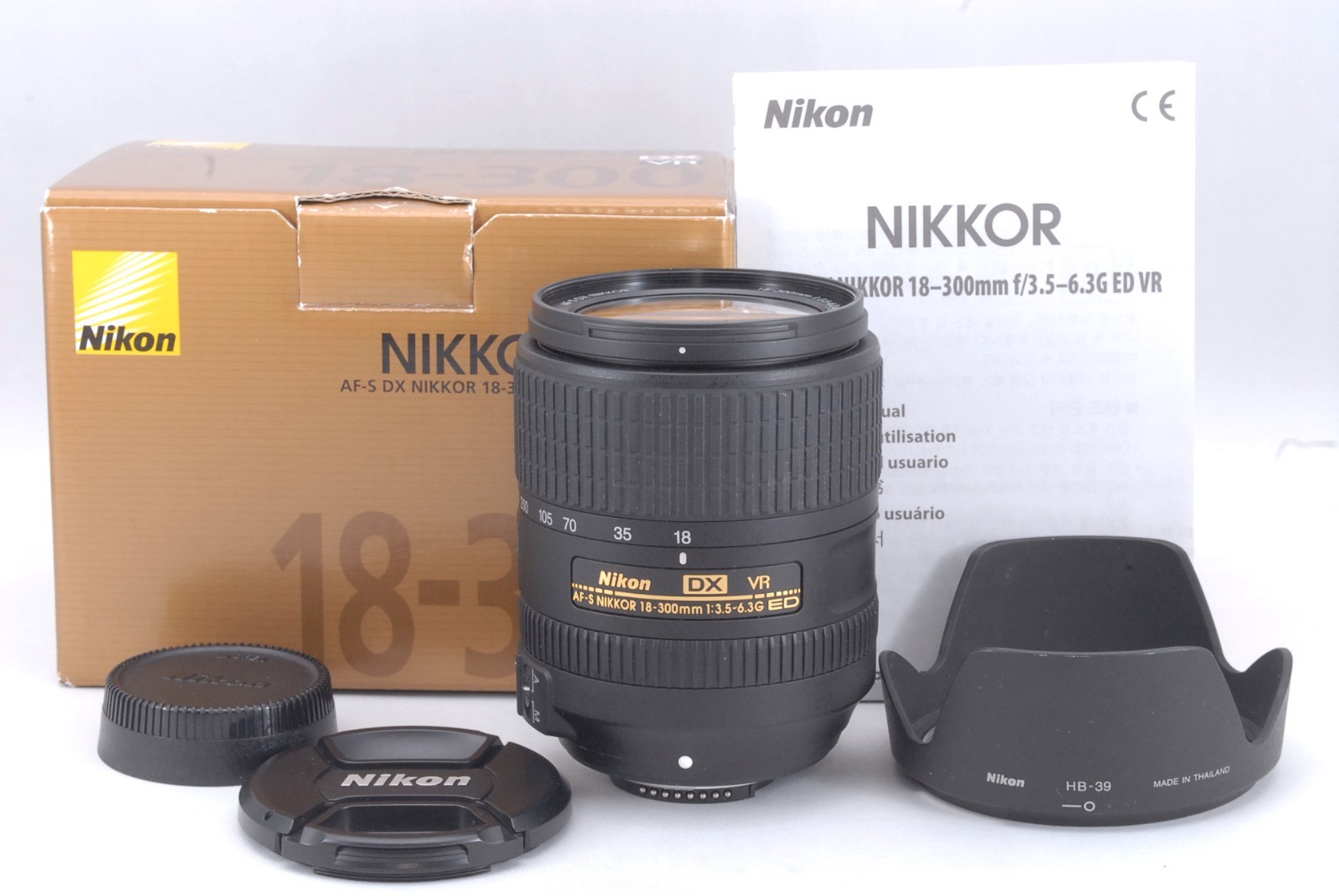 Nikon AF-S DX NIKKOR 18-300mm F/3.5-6.3G ED VR Lens with Box