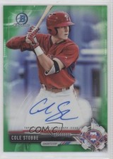 2017 Bowman Chrome Prospect Green Refractor 60/99 Cole Stobbe #CPA-CS Auto 0nr3
