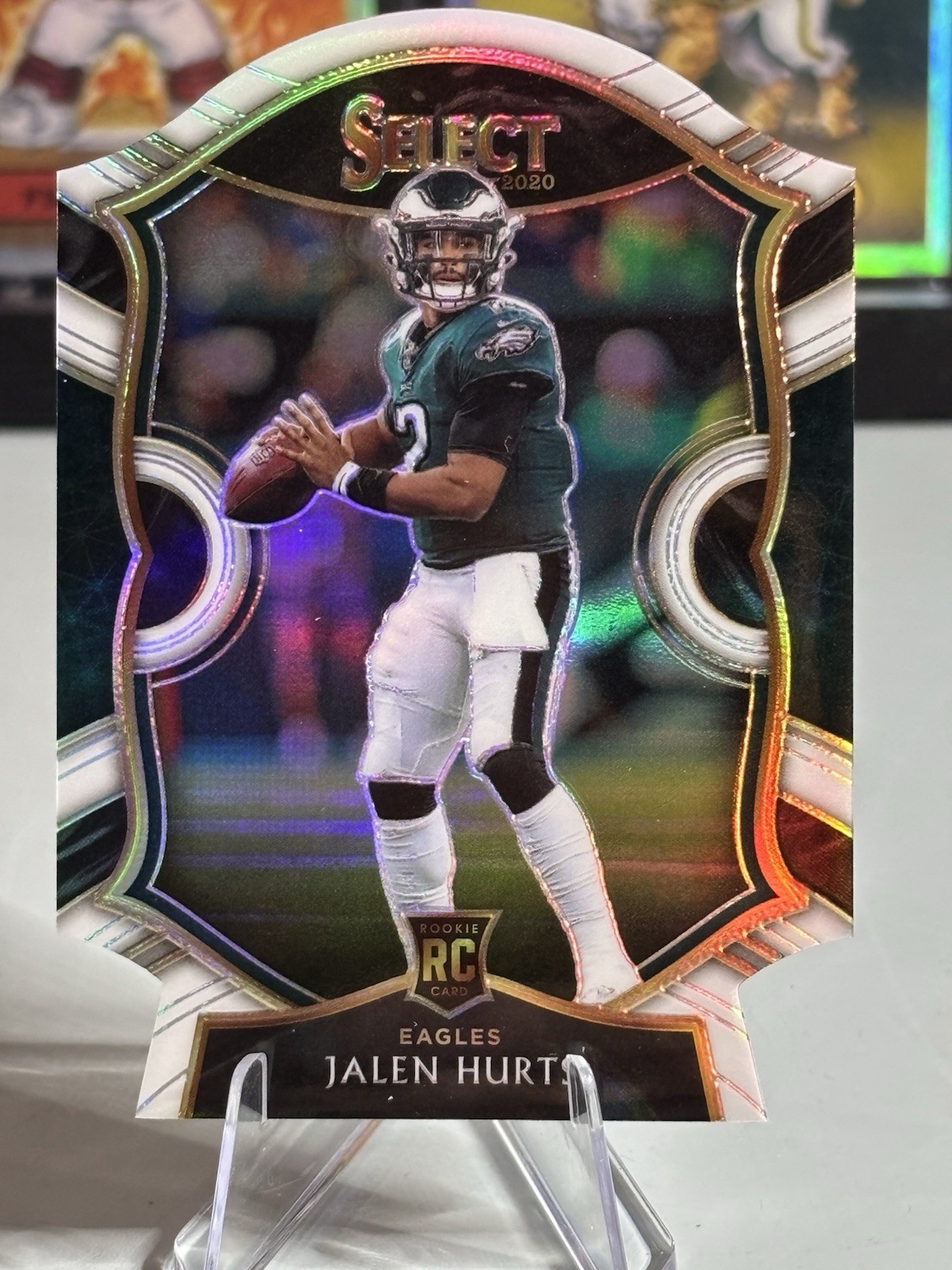 2020 Panini Select - Concourse White Prizm Die-Cut #50 Jalen Hurts (RC) Eagles🦅