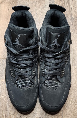 Nike Air Jordan 4 Retro Size 13 Black 136013-001 - Picture 3 of 10