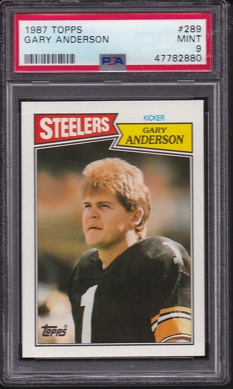 1987 TOPPS #206 GARY ANDERSON PSA 9 MINT STEELERS FOOTBALL