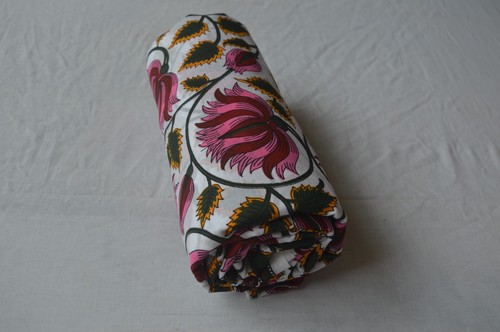 2.5 Yard Rajasthani Hand Printed Floral Fabric Running Cotton Craft By Fabric - Picture 10 of 10