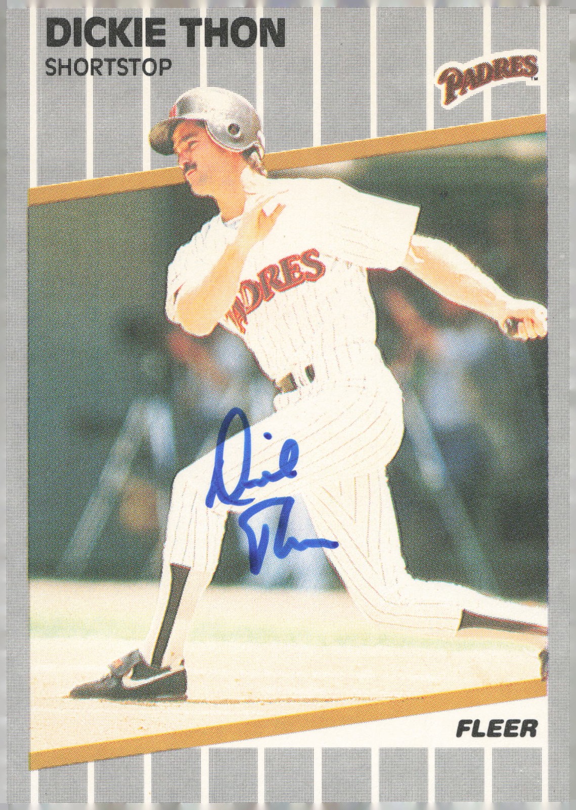 1989 Fleer Dickie Thon #320 AUTO