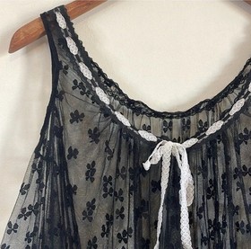 Romantic Agent Provocateur Lace Nightie Babydoll SM Black Bow Coquette Lingerie