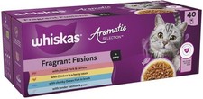 WHISKAS Cat Pouches Aromatic Fusion in Gravy 40x85g –Tasty Wet Cat Food with Fla 4.28 per kilo