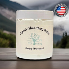 Handmade Body Butter w/Magnesium Oil, Organic Shea Cocoa - Unscented - 10 oz