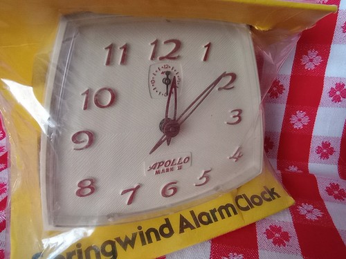 Springwind Alarm Clock Apollo Mark II Model 1970s In Original Package - Bild 3 von 9