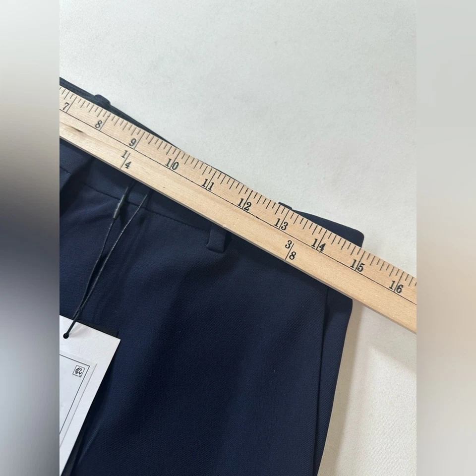 Pantalones al tobillo Theory modernos de crepé azul marino talla 4 trabajo profesional nuevos con etiquetas Foto 4 de 4