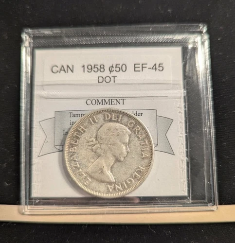 1958 DOT  Coin Mart Graded Canadian Fifty ¢50 Cent**EF-45**